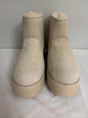 Time And Tru Women’s New! Beige Suede Platform Cozy Winter Boots Size 8 thumbnail 3