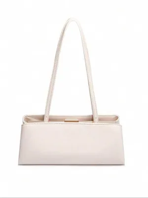 Ivory off white Cream Top Handle purse Bag (2 exchangeable strap lengths) thumbnail 5
