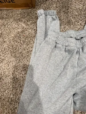 Grey Shein Sweatpants Wide-Leg thumbnail 4