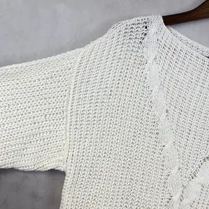 Cottagecore Handmade Womens Sweater L Retro Cable Knit Coastal Grandma Minimal‎ thumbnail 2