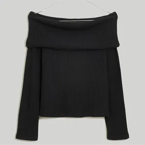 Madewell NWOT Off-Shoulder Long-Sleeve Sweater Top Size XS thumbnail 6