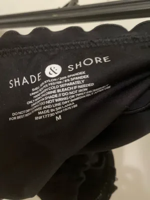 Shade & Shore Black Ruffle Swim Bottoms thumbnail 3