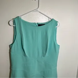 Lauren Ralph Lauren‎ Women's Size 14 Sleeveless Dress Mint Green A-Line Boatneck thumbnail 2