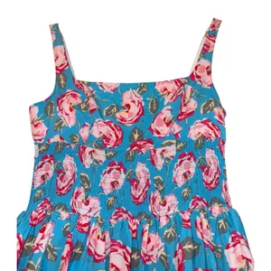 Betsey Johnson Tiered Floral Dress‎ Women's 6 Smocked Summer Wedding Event Prom thumbnail 2
