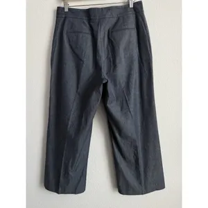 Ann Taylor Chambray Wide Leg Crop Pants Women's Size 10 Business Casual Travel‎ thumbnail 6