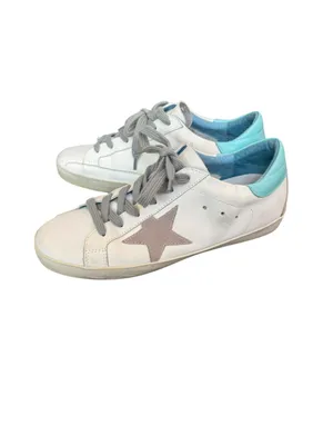 Golden Goose Women's Super-Star with suede star and blue heel tab 40 thumbnail 4