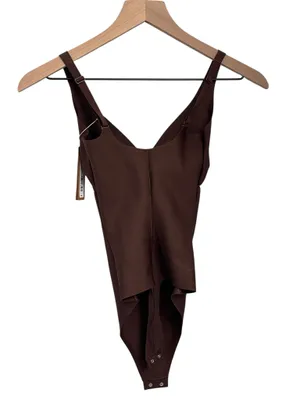 SKIMS Body Unlined Plunge Bodysuit Thong Bodysuit Cocoa Large BD-THG-7118W thumbnail 7