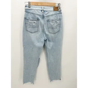 American Eagle Comfort Stretch Waistband Mom Jeans Light Wash Distressed Size‎ 2 thumbnail 2