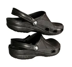 CROCS Classic Clogs Unisex 9-11 Black Slip On Comfort Casual thumbnail 1