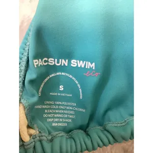 PacSun Eco Teal Blue Triangle Bikini Top Halter Swimwear Small NEW‎ 0642-040 thumbnail 4