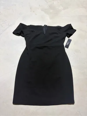 Lulus NWT Off-the-Shoulder Black mini Dress medium thumbnail 2