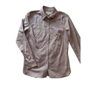 Banana Republic Tailored Fit Pinstripe Button Down Shirt Size 4 Stretch thumbnail 6