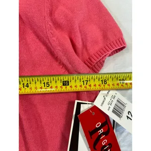 NEW R&K Originals Shrug Crop Sweater Womens Coral Pink 12 NWT thumbnail 4