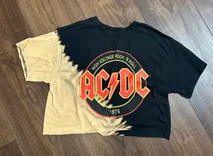 AC/DC Crop Top Black Size M thumbnail 1