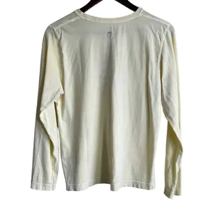Life is Good Top Women Medium Yellow Coffee Start Me Up Graphic Pullover Cotton thumbnail 3