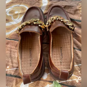 Kelsi Dagger Brown Loafers with Gold Accent thumbnail 3