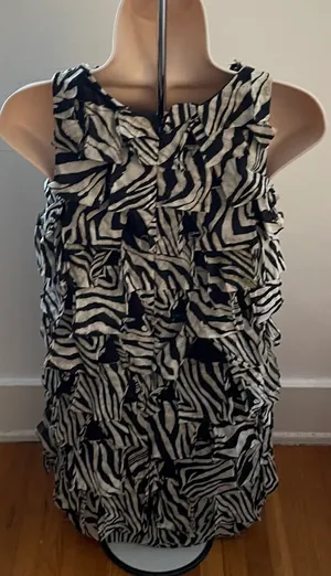 Y2K Animal Print Silk Blend Sheath Mini Dress, size S thumbnail 4