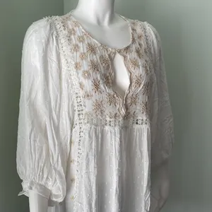 Free People Charlotte Swiss-Dot Tunic Dress Ivory thumbnail 6