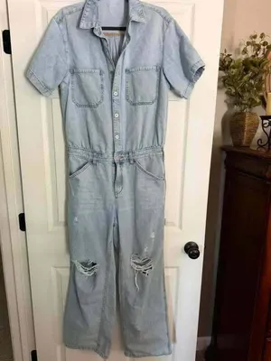 Anthropologie Pilcro Denim Jumpsuit Sz 6 thumbnail 8