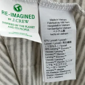 J.Crew Re-Imagined Striped Lyocell Viscose‎ Pajama Top Grey White Long Sleeve XS thumbnail 4