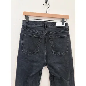 Re/Done Jeans Women's Size 29 Black Denim High Waisted Button Fly Straight Leg thumbnail 7