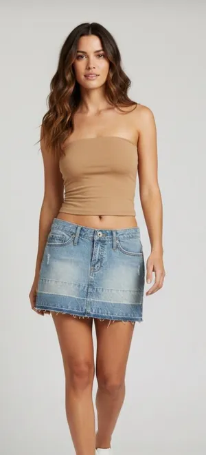 Vanilla Star Y2k vintage denim miniskirt thumbnail 1