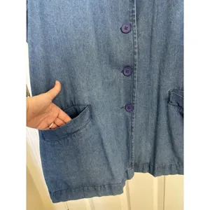 Woman Within Chambray Denim Cotton Chore Jacket Size 18/20 Pockets Barn Coat thumbnail 5