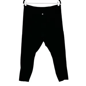 Lululemon Align Rib Panel High Rise Tights Leggings Sz 14 Black Nulu Stretch thumbnail 4