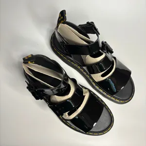 Dr. Martens Gryphon Patent Leather Gladiator Sandals in Black Patent Lamper thumbnail 7