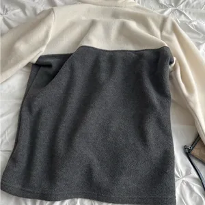 Columbia Women's Two-Tone Cowl Neck Sweater - Cream and Gray thumbnail 4