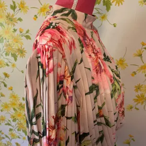 Floral Pleated Mini Dress Size M Multi Size M thumbnail 8