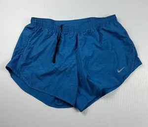 Nike Running Shorts Dri-FIT Back Zip Pocket‎ Lightweight Blue Size M thumbnail 1