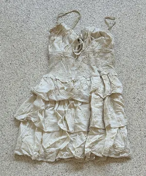 ILLA ILLA Cream Ruffled Dress thumbnail 1