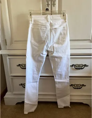 Abercrombie white Super Skinny High-Rise Ankle Jeans thumbnail 3