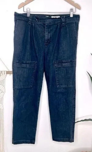 Prairie Underground Cargo Denim Jeans Utility pants Dark Wash ankle pant pockets thumbnail 1