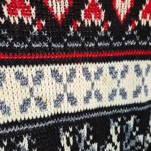 SEPARATE ISSUE Vintage Y2K Drop Shoulder Heart Print Acrylic Sweater Size Large thumbnail 5