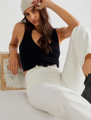 We The Free Pacifica straight legs dust white jeans s30 thumbnail 1