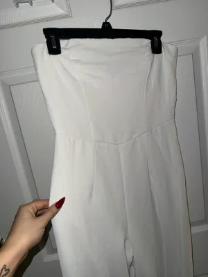 Wild Fable White Strapless Jumpsuit thumbnail 4