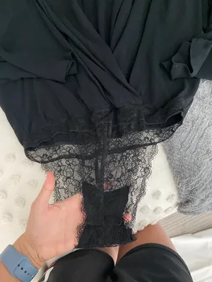 Free People Black Blouse Bodysuit thumbnail 7