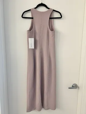 Athleta Seasoft Rib Midi Tank Dress in Pink Purple Size S NWT thumbnail 8