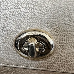 Coach Women's Turnlock Chain Crossbody Leather Bag, Platinum/Gold, NWOT thumbnail 6