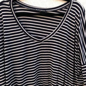 Brandy Melville‎ Navy Striped Shirt thumbnail 3