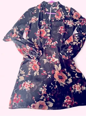 White House Black Market Black Floral Dress thumbnail 1