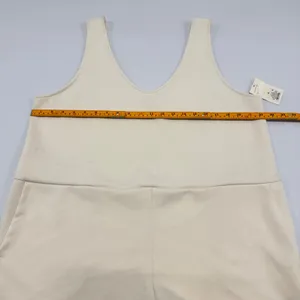 All in Motion Womens Active Romper XL Cream Sleeveless V-Neck Pockets 018011580 thumbnail 5