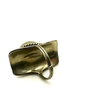 Blue and silver tone cocktail ring thumbnail 3
