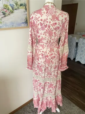 Walker & Wade Juliette Long Sleeve Maxi Dress French Rose Floral Size XS thumbnail 5