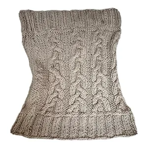 Thick Tan Sweater‎ Muffler thumbnail 2