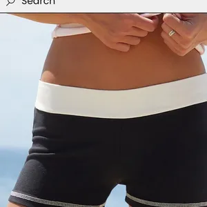 Brandy Melville Black & White Madelyn Contrast Lounge Shorts one size thumbnail 2