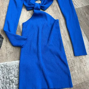 Edikted blue long‎ sleeve cutout mini dress size M thumbnail 5