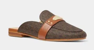 Michael Kors logo plate flat mules thumbnail 6